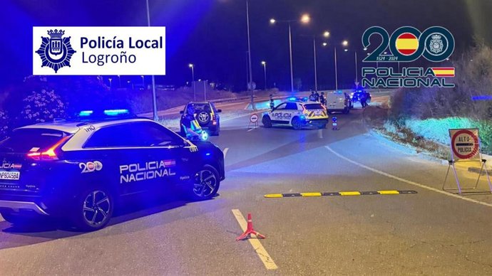 Control conjunto de Policía Local y Nacional en Logroño