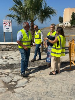 La delegada territorial de Agricultura, Pesca, Agua y Desarrollo Rural, Carmen Lidia Reyes, visita la zona donde empezarán las obras de la Agrupación de Vertidos y EDAR para los núcleos de Polopos, Rubite y Sorvilán.