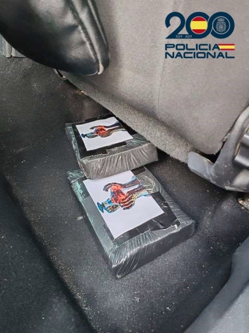 Droga incautada por la Policía Nacional en un vehículo en Fuerteventura