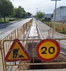 Obras de Endesa en Altafulla (Tarragona).