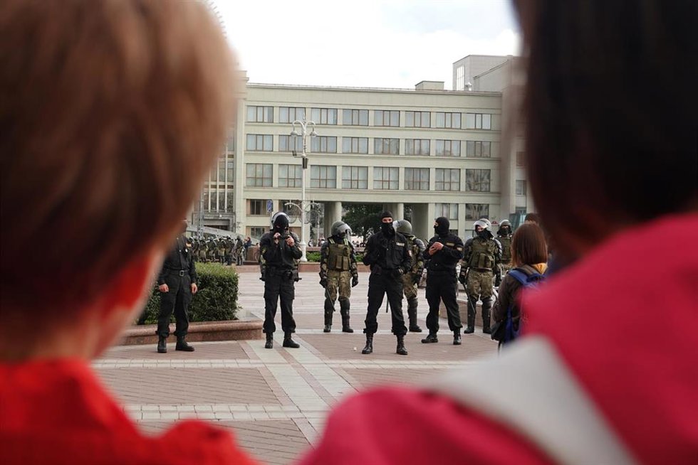 Archivo - Imagen de archivo de una protesta en Bielorrusia. 