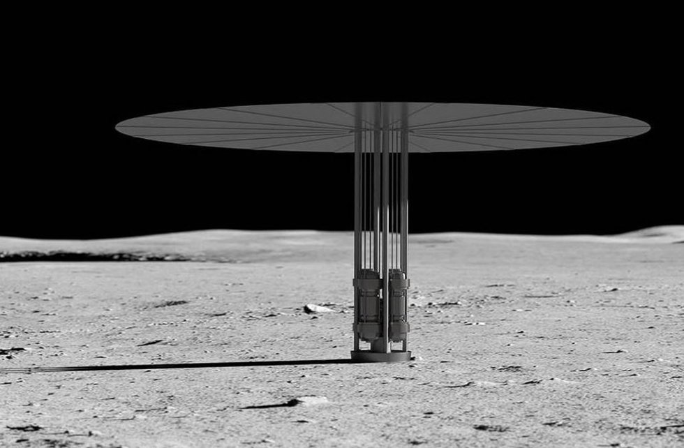 Archivo - Los sistemas de energía de superficie de fisión, representados en esta ilustración conceptual, podrían proporcionar energía confiable para la exploración humana de la Luna bajo Artemisa.