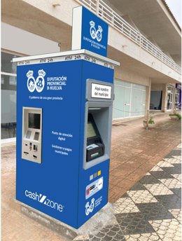 Cajero que la Diputación instalará en municipios de la provincia.