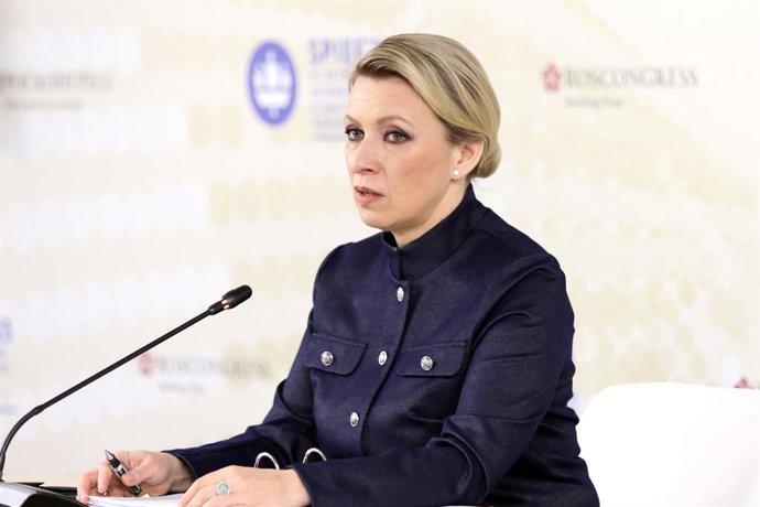 Archivo - June 19, 2025, Saint Petersburg, Russia: Maria Zakharova, Director of Information and Press Department of the Ministry of Foreign Affairs in the Russian Federation seen during the XXVIII St. Petersburg International Economic Forum at the Expofor