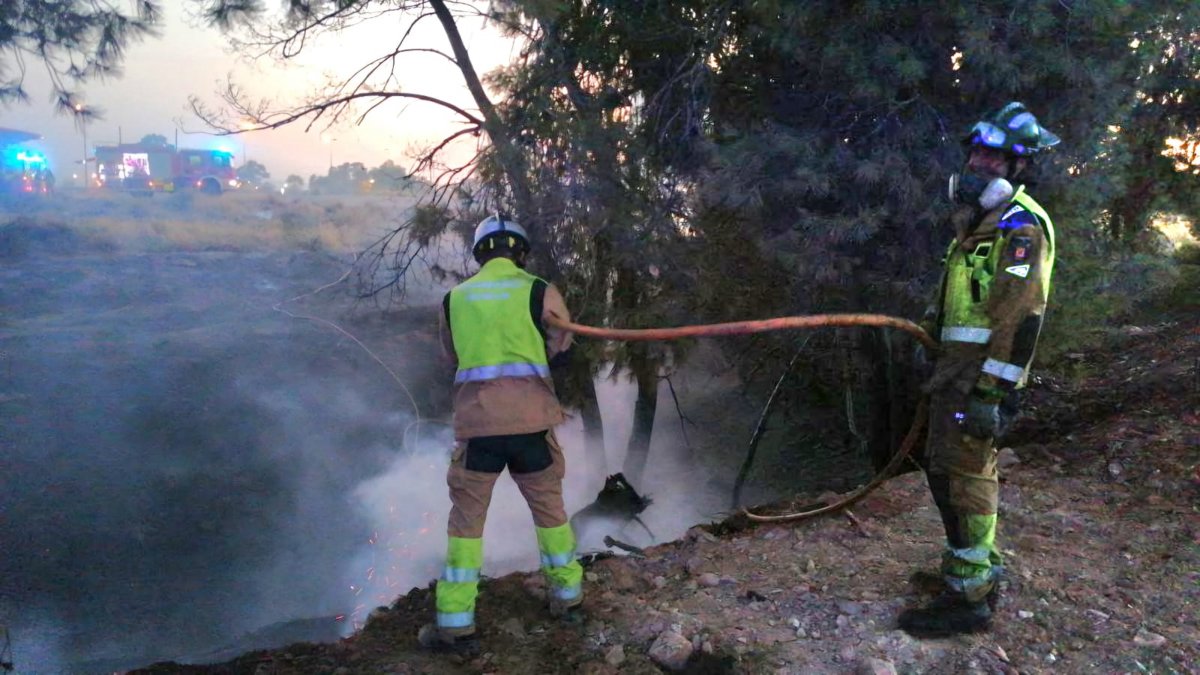 Arden 4.000 m2 en un incendio pinos y matorral en Churra (Murcia)