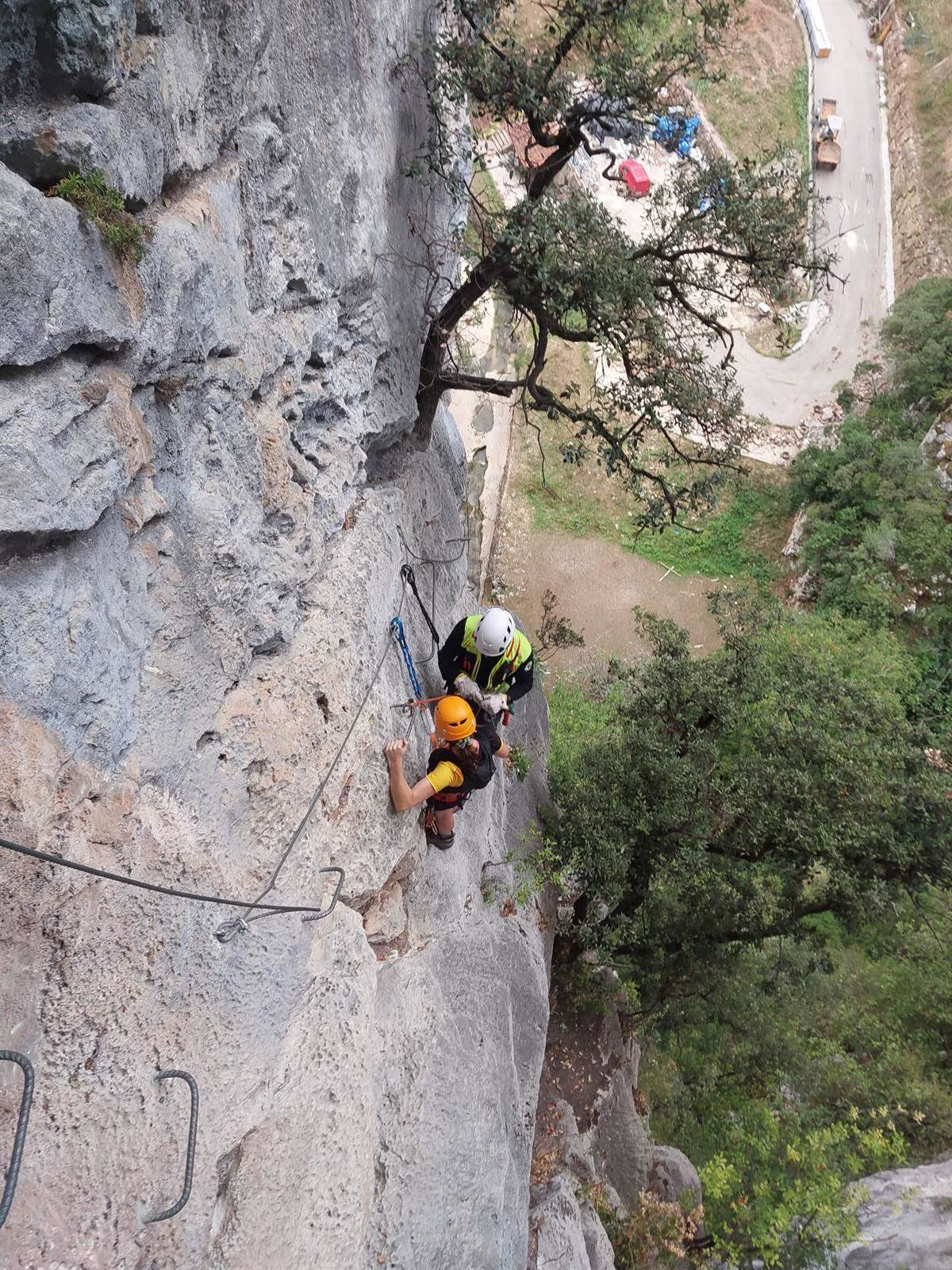 Rescatadas dos mujeres de San Sebastián en la vía ferrata de La Hermida