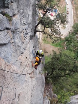 Dos mujeres rescatadas en la vía ferrata de La Hermida