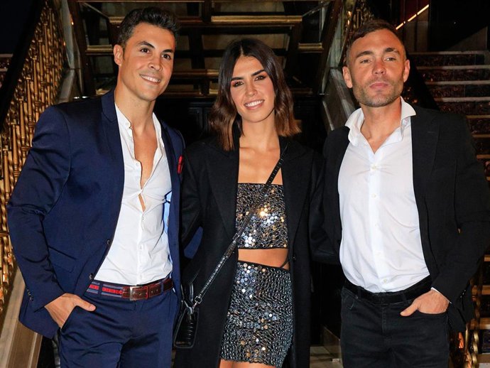 Archivo - ARCHIVO. Kiko Jiménez, Sofía Suescun y Cristian Suescun asisten a la fiesta navideña que celebra 'Cuarzo Producciones'