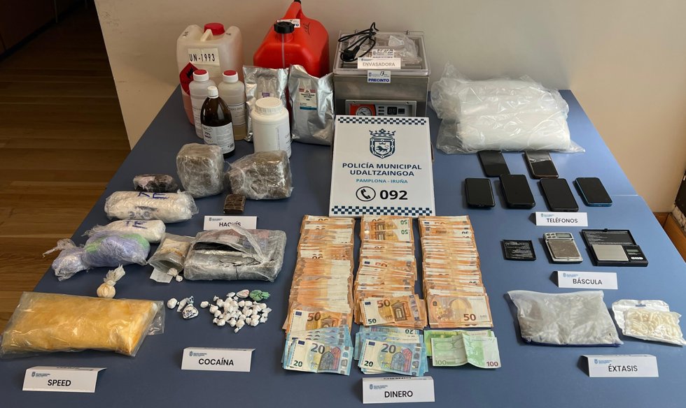 Dos detenidos por tráfico de drogas tras una pelea en un domicilio de Pamplona