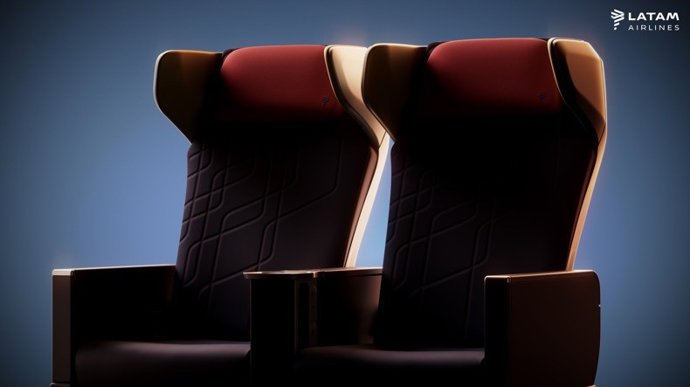 Asientos de la nueva clase Premium Comfort de Latam Airlines.
