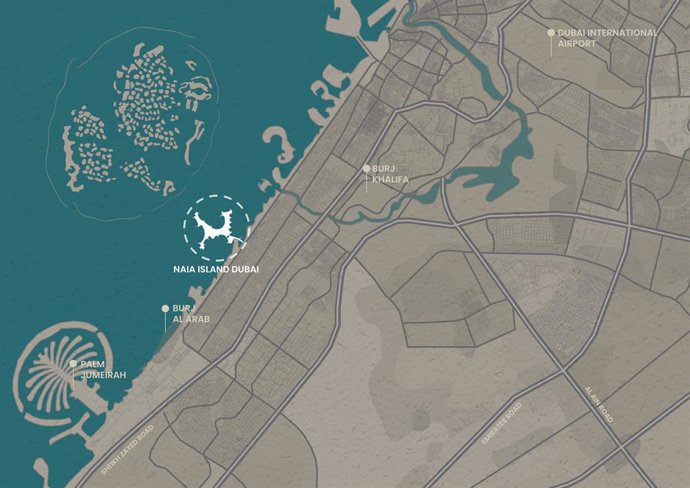 Naïa Island Dubai Location