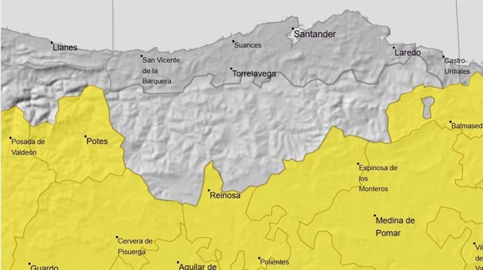 Aviso amarillo de la AEMET por altas temperaturas este jueves en Liébana y Cantabria del Ebro