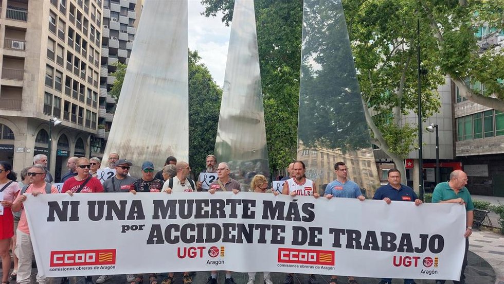 Concentración contra las muertes en accidente laboral.