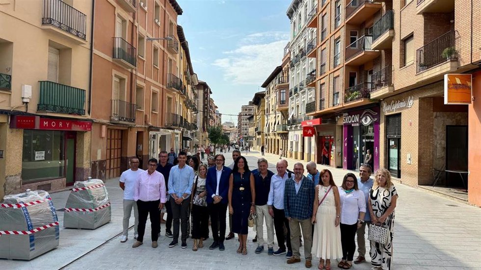 Inauguración de las obras del Coso Alto de la ciudad de Huesca.