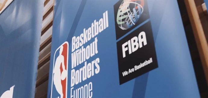 Archivo - Cartel de Basketball Without Borders Europe.