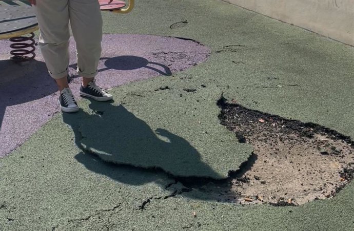 Pavimento del parque de Son Cotoner.