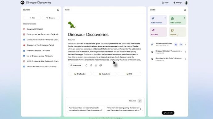 NotebookLM para usuarios menores de edad