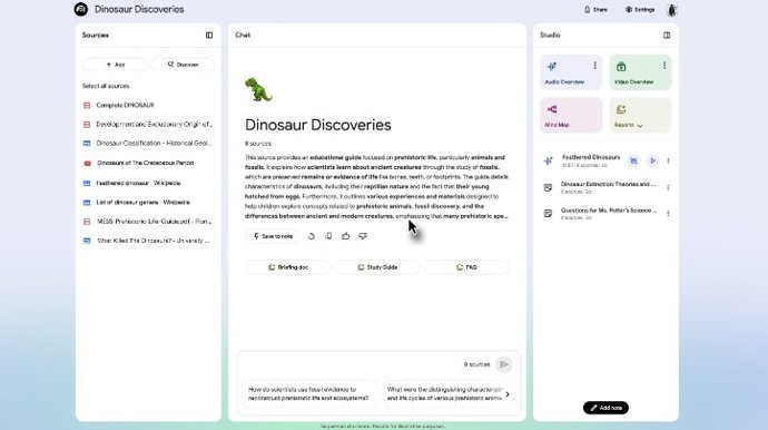 NotebookLM para usuários menores de idade