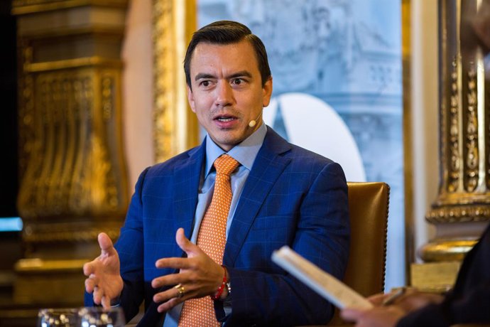 Archivo - Ecuador.- Noboa anuncia una consulta con cuestiones sobre bases militares extranjeras y la financiación de partidos