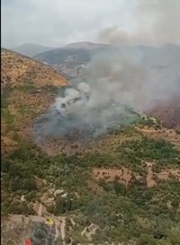 Cortada la A-4132 que une Órgiva y Trevélez por el incendio en Carataunas (Granada)