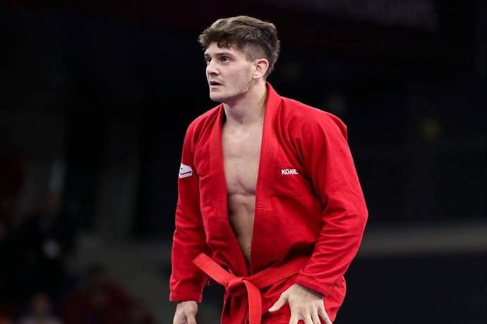 Iker Cámara, durante el Campeonato del Mundo de grappling GI en 2024.