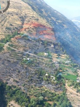 Estabilizado el incendio forestal declarado en un paraje de Carataunas