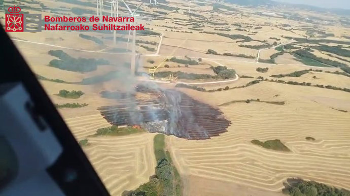 Imagen del lugar del incendio