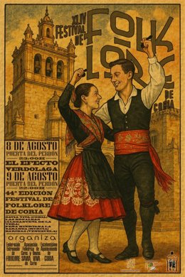 Cartel del XLIV Festival de Folklore de Coria