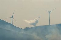 Moreno pide "máxima prudencia" hasta la extinción del incendio de Tarifa (Cádiz) y reconoce el trabajo de efectivos