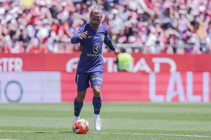 Antoine Griezmann en un partido con el Atlético de Madrid