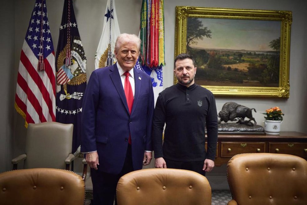 Archivo - Los presidentes de Estados Unidos y Ucrania, Donald Trump y Volodimir Zelenski, en una imagen de archivo