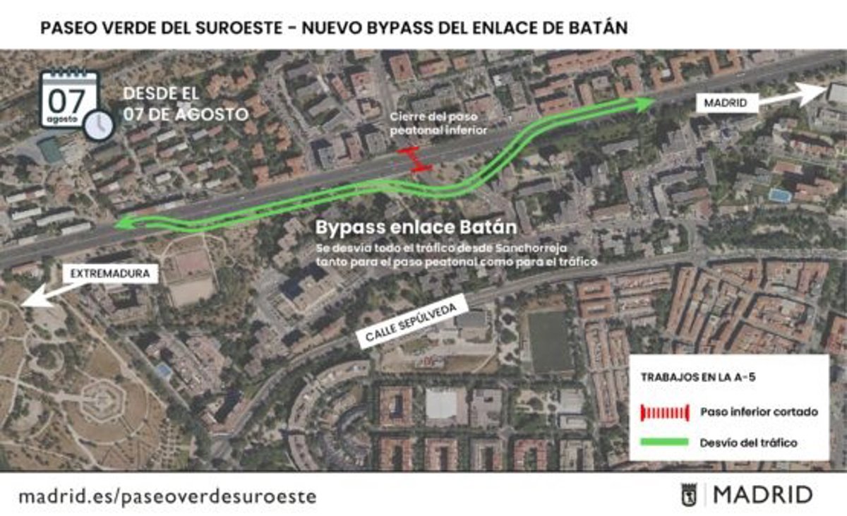 El desvío desde Sanchorreja hasta el nuevo baipás de Batán entra hoy en funcionamiento por el soterramiento de la A-5