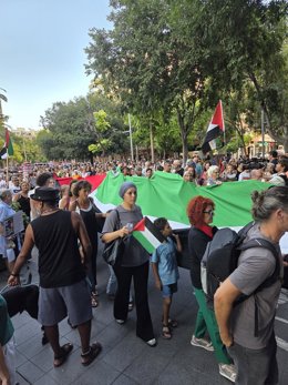 Una de las marchas organizadas en Palma para pedir el fin del genocidio en Palestina.