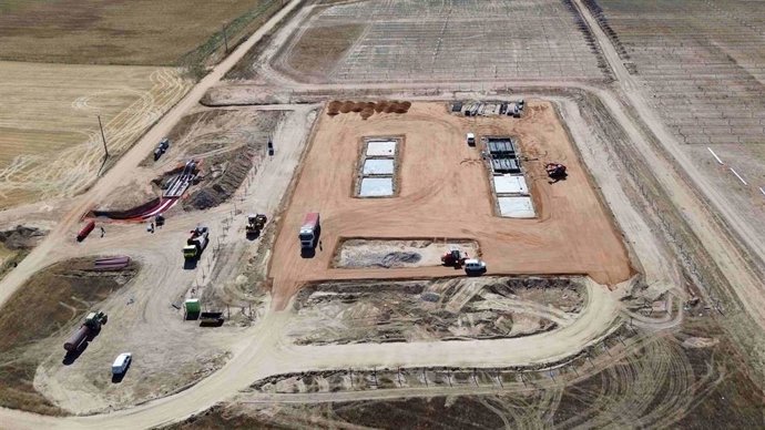 Obras de Lantania para la construcción de la subestación eléctrica Tordesillas T2