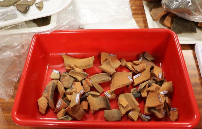 Materiales encontrados en las excavaciones en el castro de los Judíos.