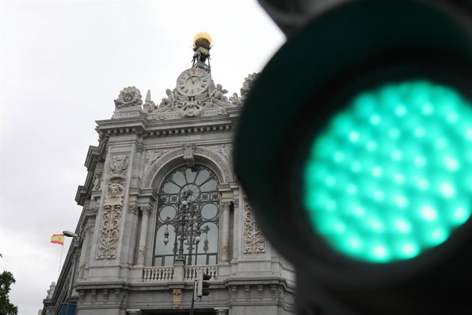 Archivo - Sede del Banco de España el día que ha publicado su informe anual, a 13 de mayo de 2021, en Madrid (España). El Banco de España destaca en su informe anual del año 2020 la "elevada desigualdad" que existe en las indemnizaciones por despido de lo
