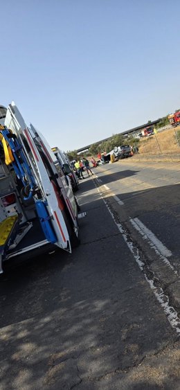 Accidente de tráfico a la altura de villamesías