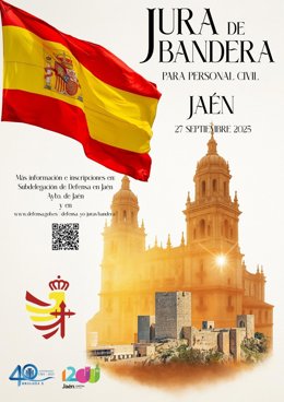 Cartel para la jura de bandera del próximo 27 de septiembre en la ciudad de Jaén