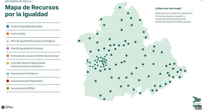 Fotografía del mapa interactivo provincial.