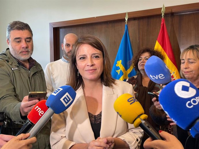 Archivo - La delegada del Gobierno en Asturias, Adriana Lastra.