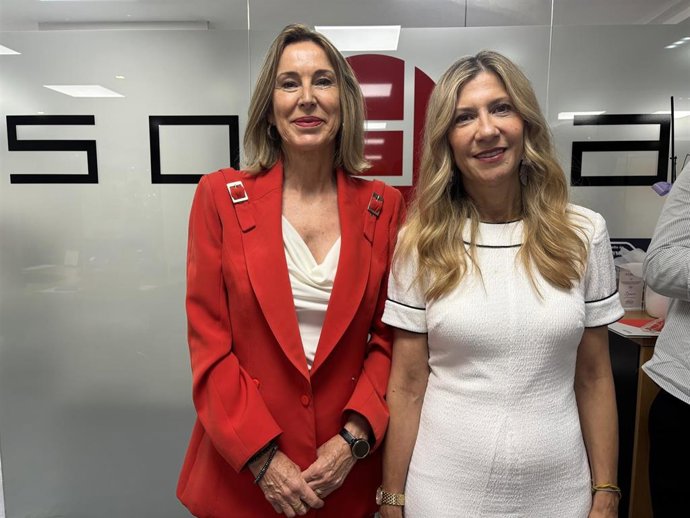 La vicepresidenta del Gobierno de Aragón, Mar Vaquero, y la directora gerente de SODIAR, Ana Blanch.