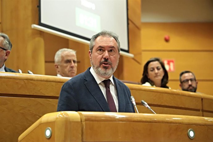 Archivo - El portavoz del PSOE en el Senado, Juan Espadas  