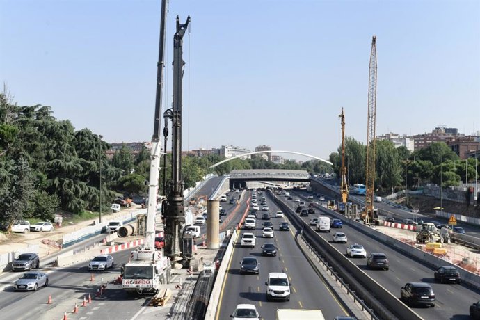 Avance de las obras de Parque Ventas, a 7 de agosto de 2025, en Madrid (España).