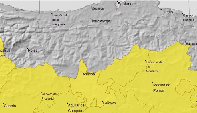 La AEMET decreta aviso amarillo por altas temperaturas en Cantabria del Ebro