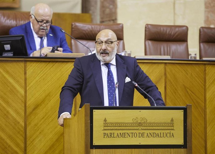 Archivo - El diputado de Vox Alejandro Hernández, en una imagen de archivo en el Pleno del Parlamento.