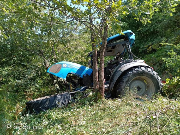 Tractor accidentado