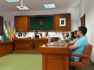 Pleno del Ayuntamiento de Mojácar (Almería) celebrado el 31 de julio.
