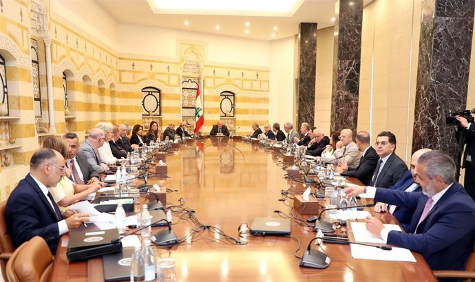 El Consejo de Ministros de Líbano reunido en Beirut