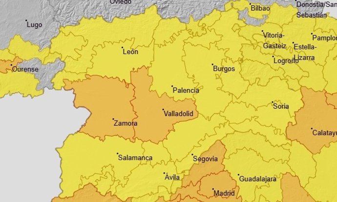 El calor pondrá este jueves en aviso naranja a las provincias de Valladolid y Zamora con máximas de hasta 39ºC