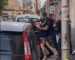 Momento del arresto, difundido en redes sociales.